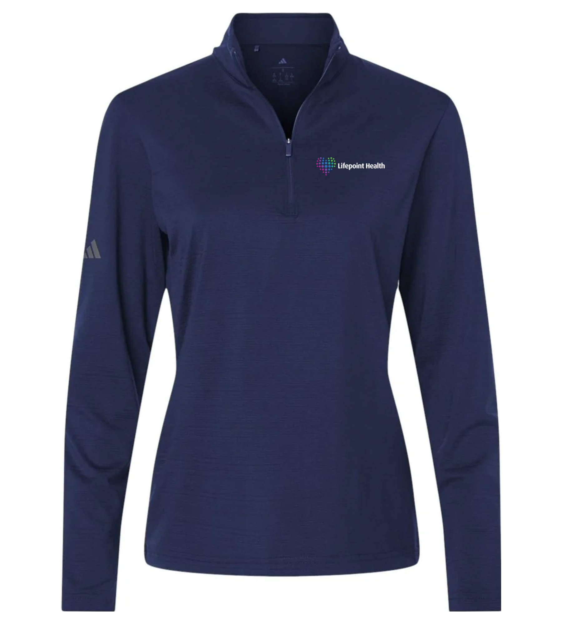 Adidas Women's Textured Stripe Quarter-Zip Pullover